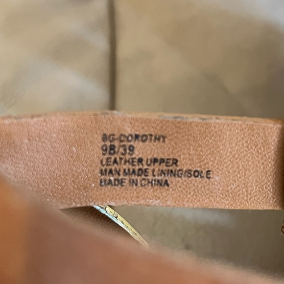 BCB  Girls Gold/Brown Leather Platform Heels Size 39 Stiletto - Picture 5 of 5